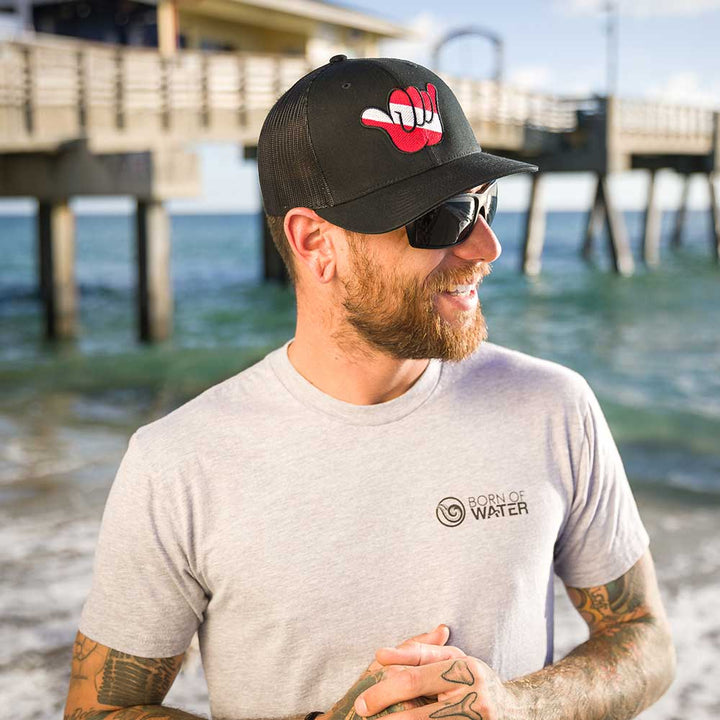Shaka Dive Flag Trucker Hat: Pier