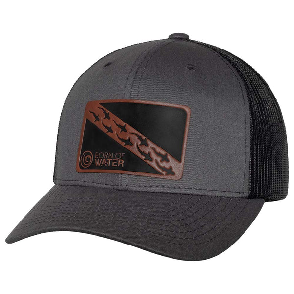 Dive Flag Shark Shiver  Trucker Hat - Charcoal/Black