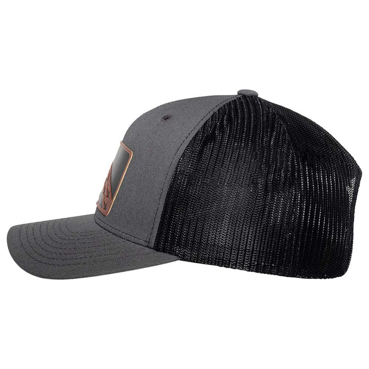 Dive Flag Shark Shiver  Trucker Hat - Charcoal/Black - Side