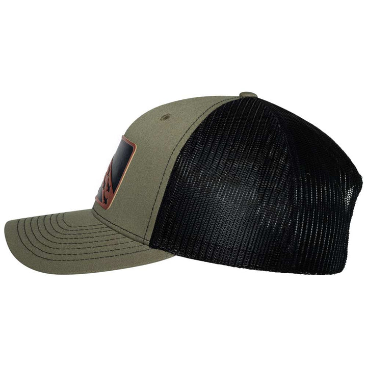 Dive Flag Shark Shiver  Trucker Hat - Loden/Black - Side
