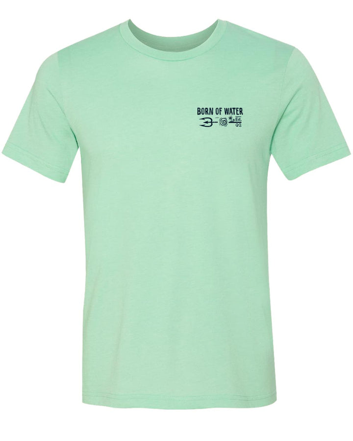 Skull Wave T-Shirt - Mint - Front