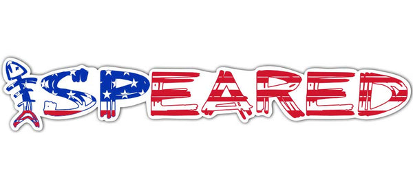 American Flag Speared Decal