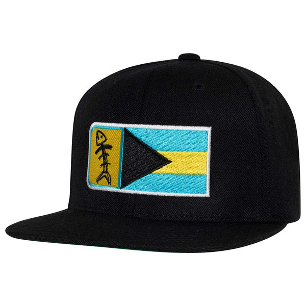Speared Bahamas Flag Hat: Black