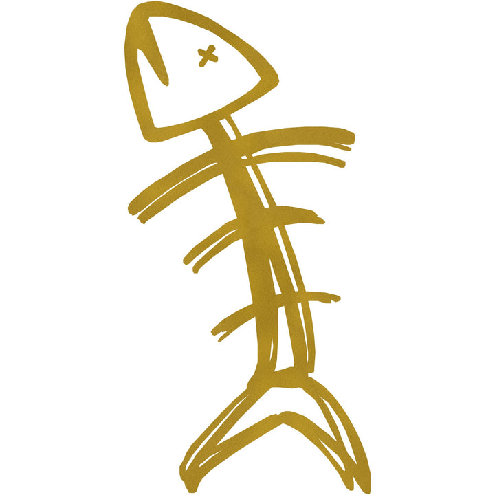 Speared Fish Decal - Gold