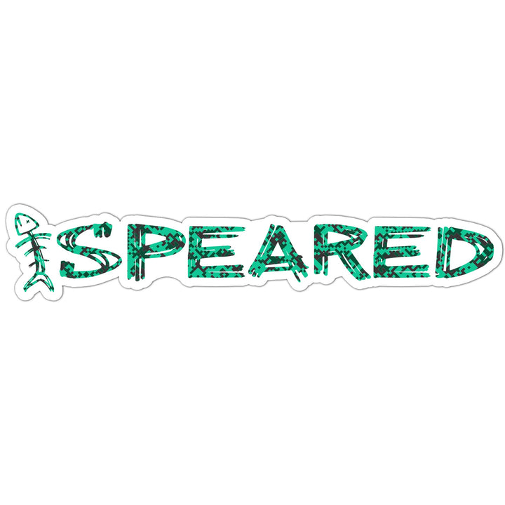 Camo Logo stickers 8" x 1.5" - Green