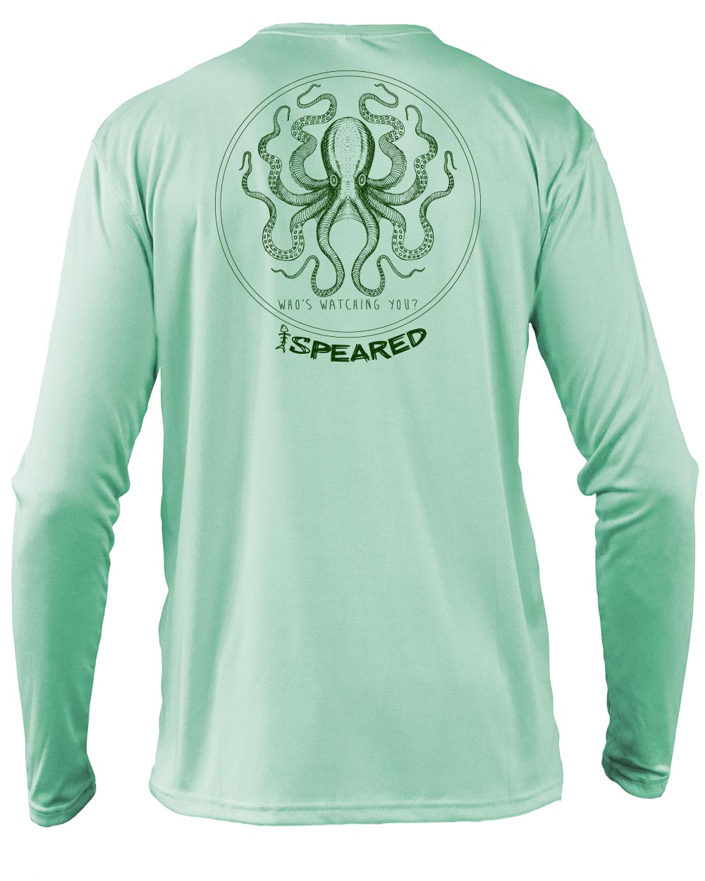 Spearfishing Octopus UV T-shirt |Mens Protection Long Sleeve Tee