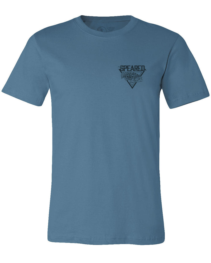 Speared Grouper T-Shirt - Ocean Blue - Front