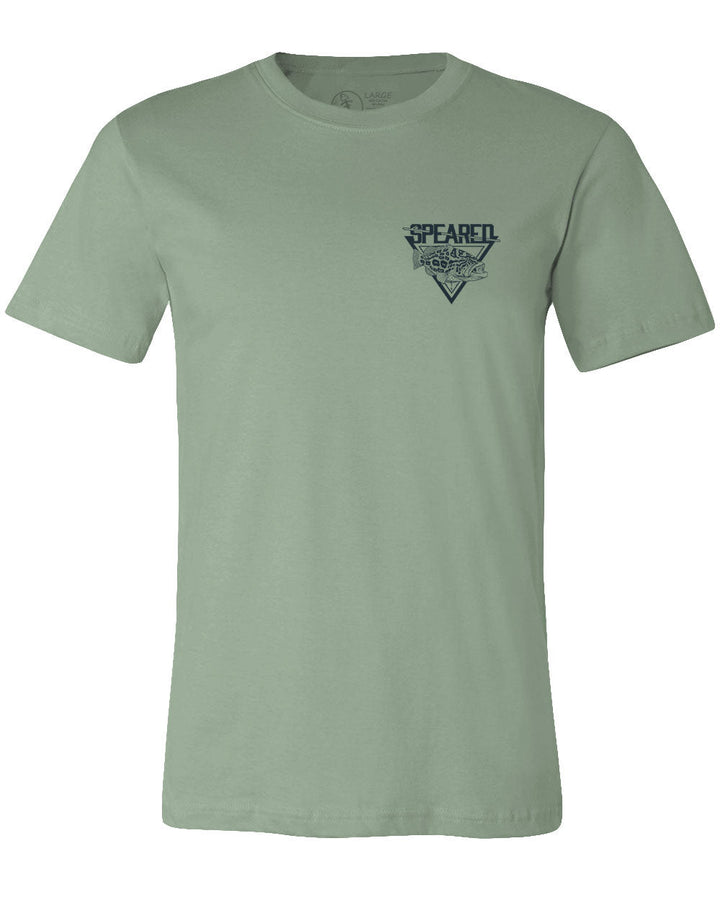 Speared Grouper T-Shirt - Sage - Front