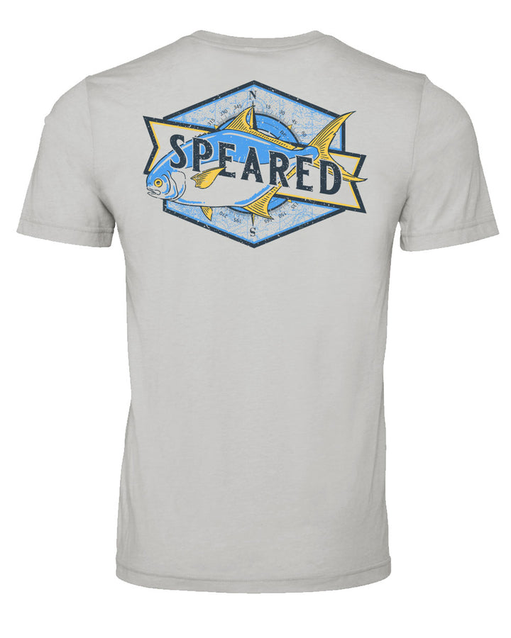 Speared Pompano T-Shirt - Silver - Back
