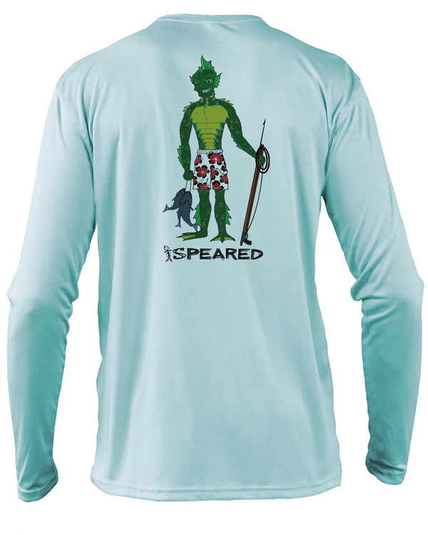 Speared Swamp Creature UV Shirt - Blue Back