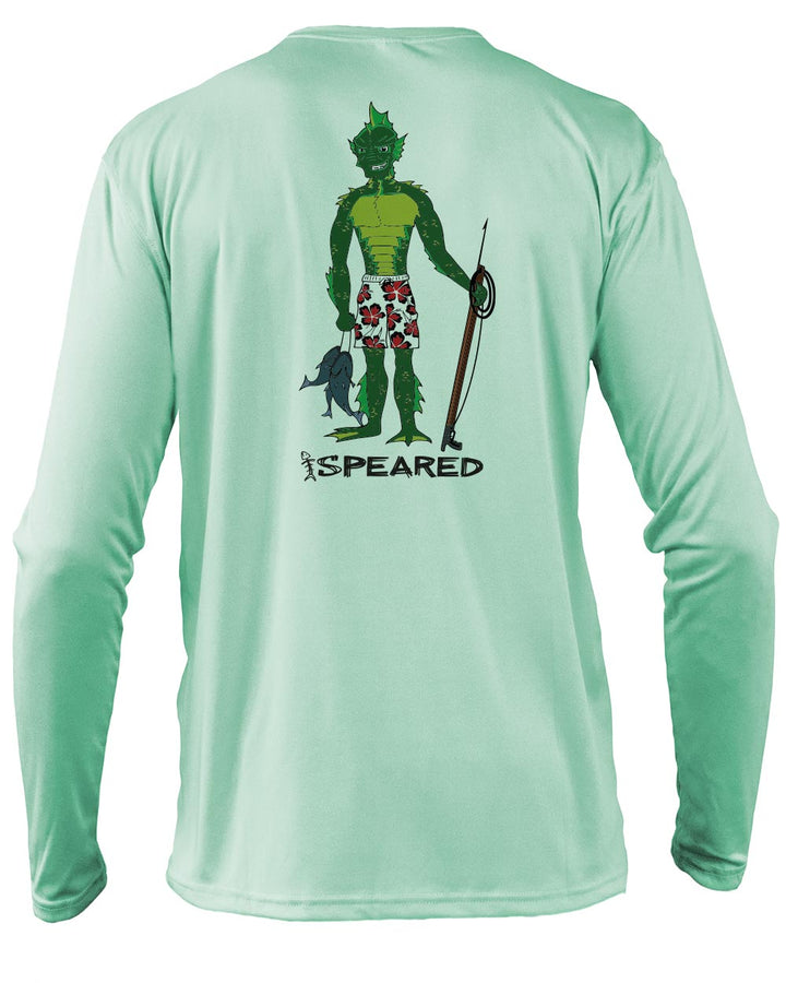 Speared Swamp Creature UV Shirt - Seagreen Back