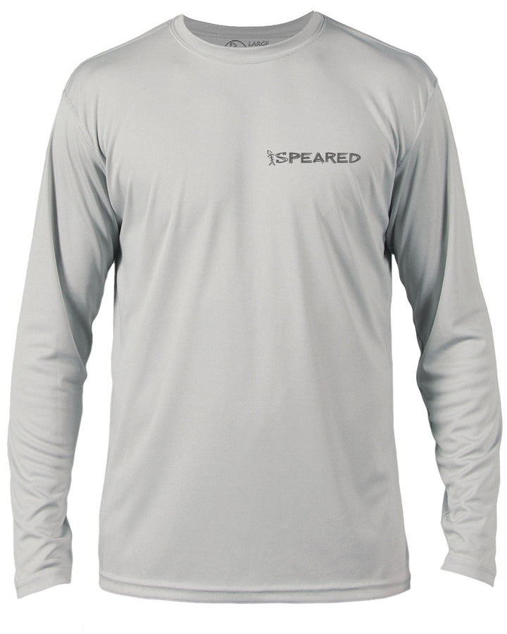 Speared Swamp Creature UV Shirt - Gray Front