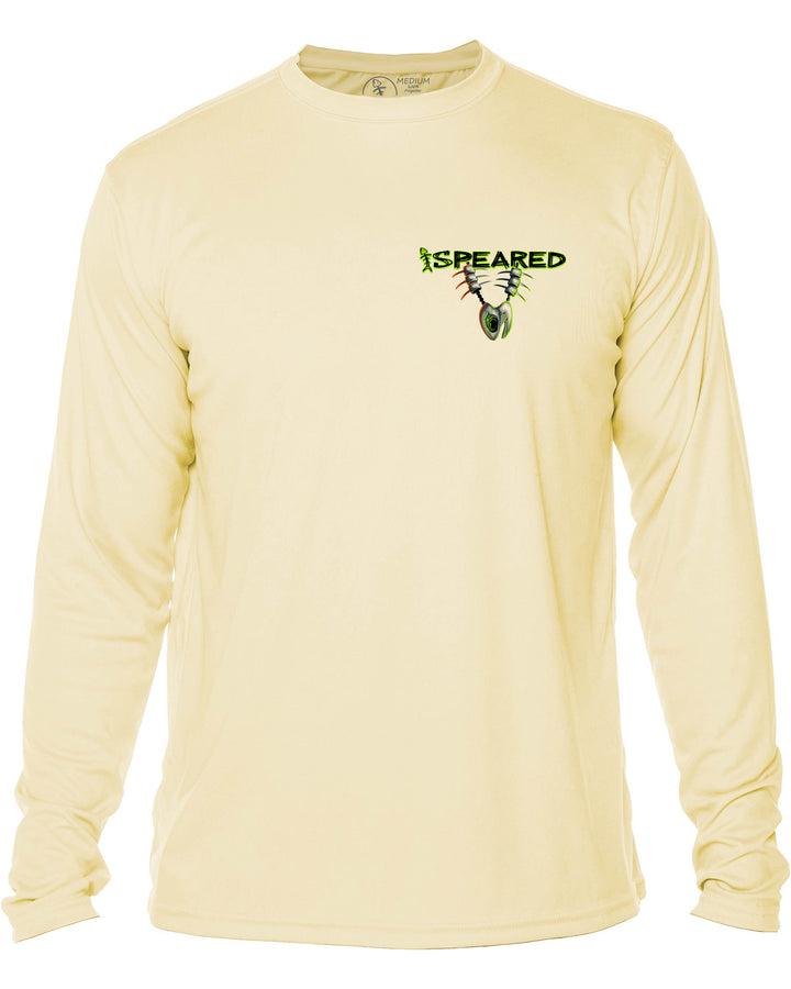 Voodoo Witch Doctor Spearfishing: UV UPF 50+ Protection Shirt:  Yellow - Front