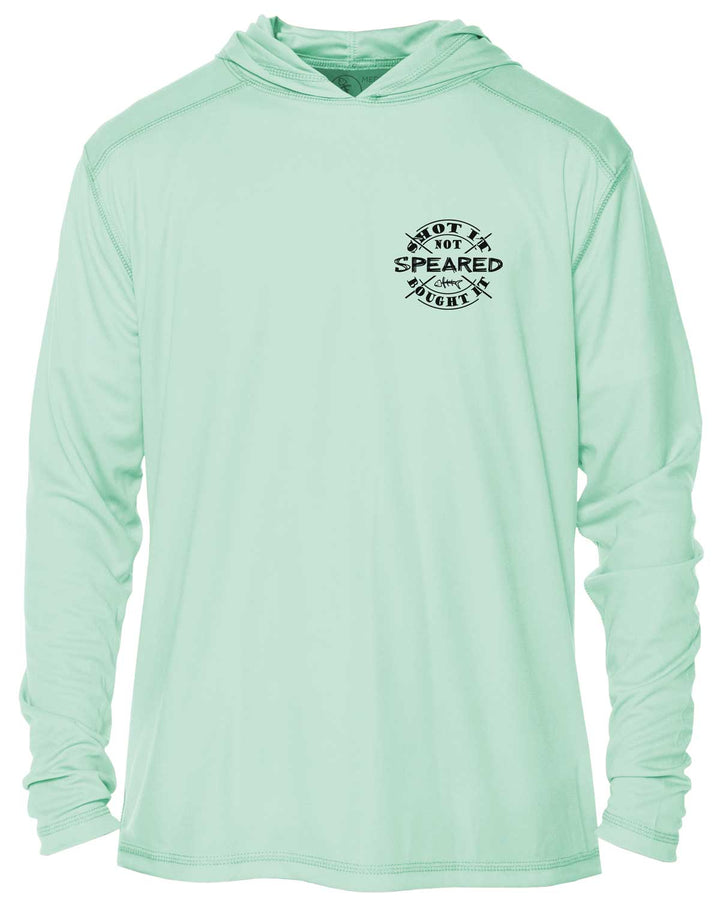 Hogfish: Shot It Not Bought It: UV UPF 50+ Sun Protection Hoodie: Seagreen - Front