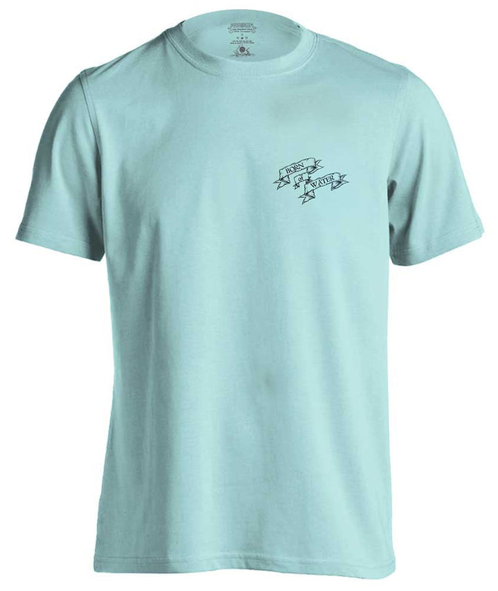 Spearfishing Shirt: Skull & Spearguns - Blue - Front