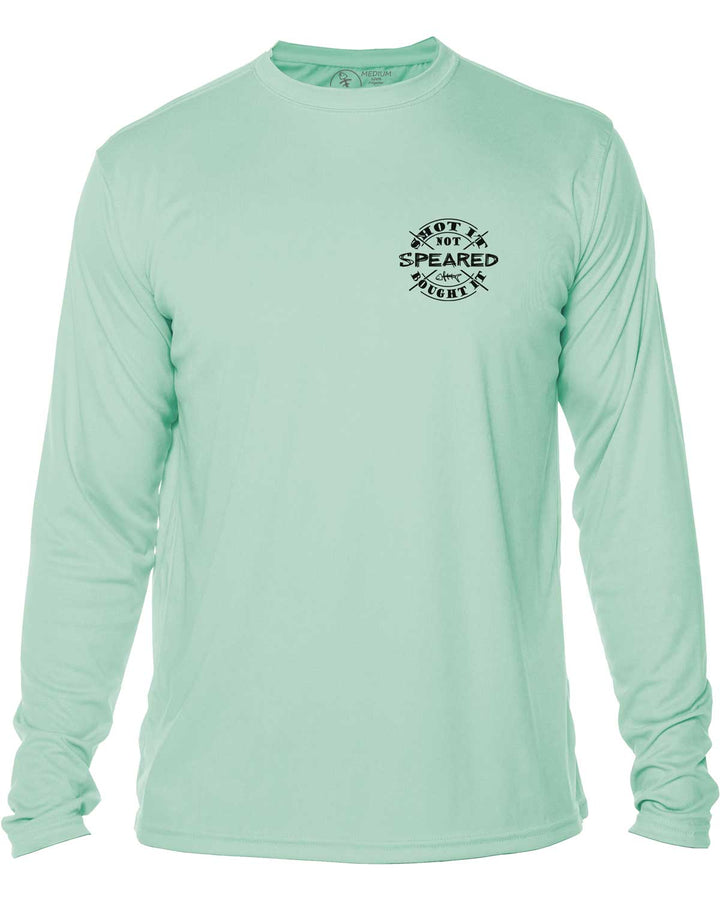 Hogfish: Shot It Not Bought It: UV UPF 50+ Sun Protection Shirt: Seagreen - Front