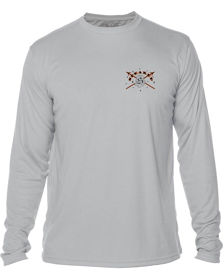 Tako Octopus Spearfishing: UV UPF 50+ Protection Shirt: Gray - Front