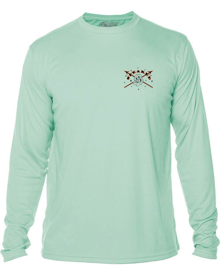 Tako Octopus Spearfishing: UV UPF 50+ Protection Shirt: Seagreen - Front