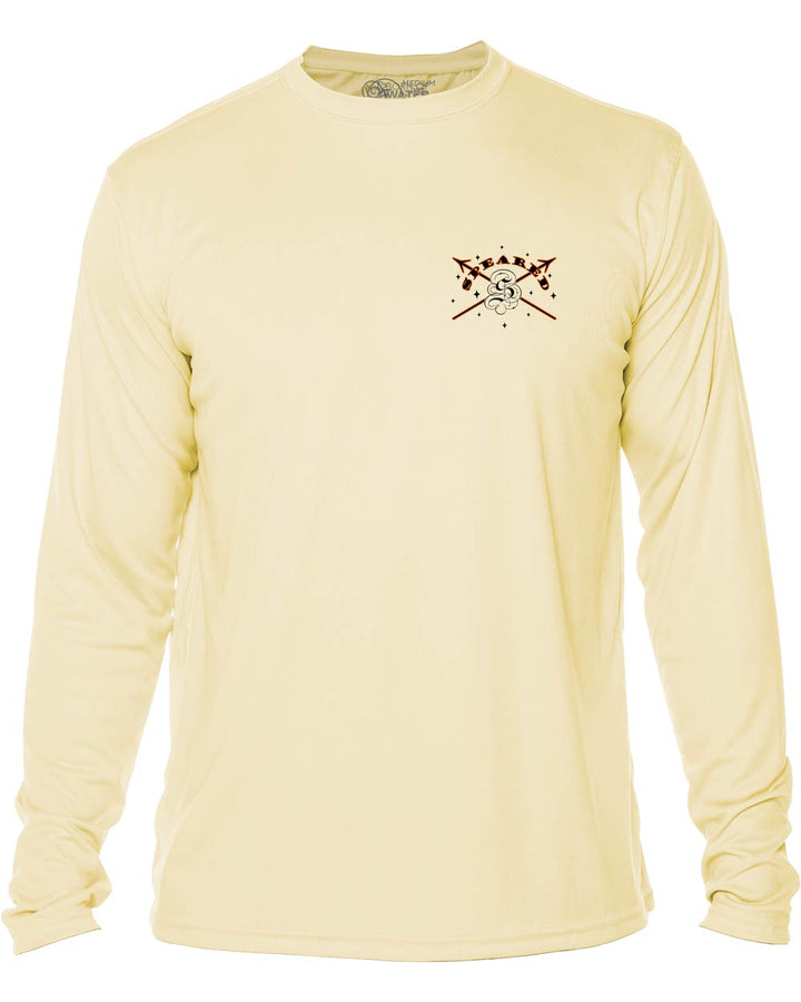 Tako Octopus Spearfishing: UV UPF 50+ Protection Shirt:  Yellow - Front