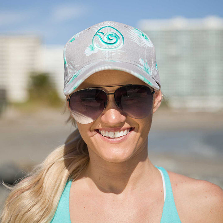 Scuba Diving - Born of Water Tropical Logo Hat -Teal - Jetty