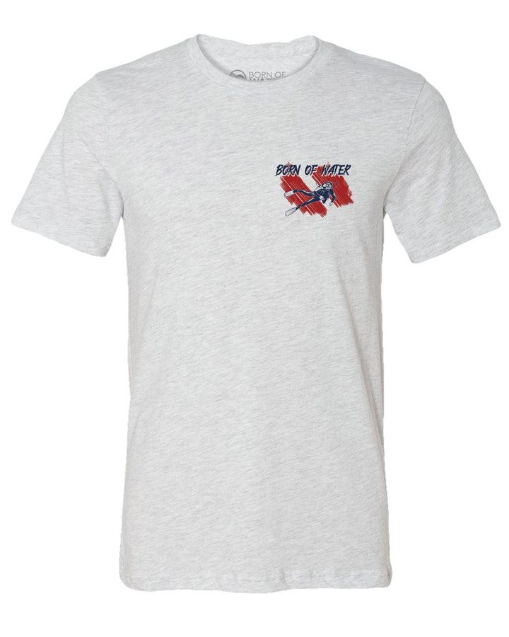 Work Sucks, Blow Bubbles Dive T-Shirt - Ash Gray - Front