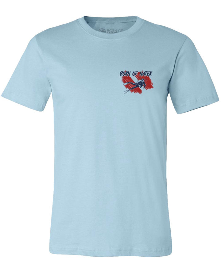 Work Sucks, Blow Bubbles Dive T-Shirt - Light Blue - Front