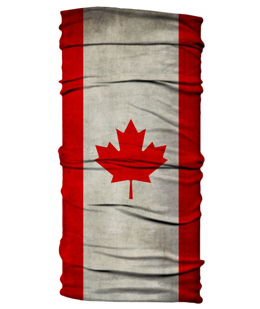 Neck Gaiter - Canada Flag - Grungy