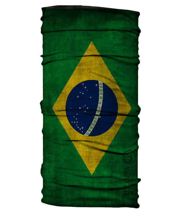 Neck Gaiter - Brazil Flag - Grungy