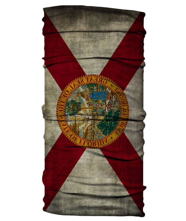 Neck Gaiter - State of Florida Flag - Grungy