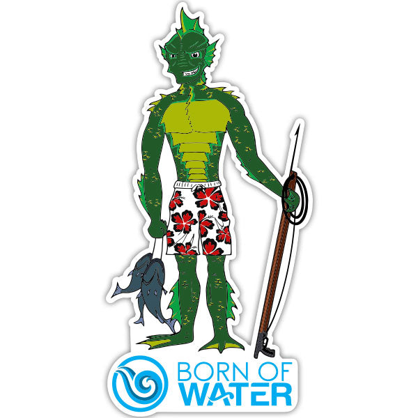 Spearfishing Swamp Creature Sticker